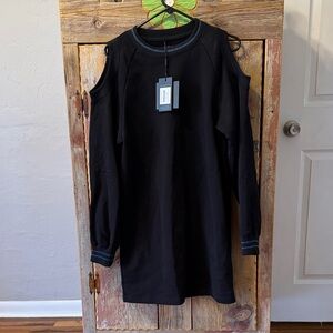 Cynthia Rowley Cold Shoulder Sweatshirt Dress size medium. NWT